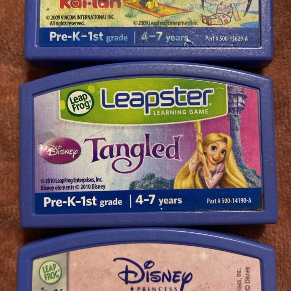 4 Leapster games. Good working condition.Age 4-7.2 Disney and 1Spongebob,1Ki-Lan - Picture 3 of 6